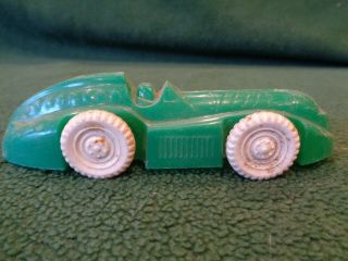 Ideal Vintage Green Plastic Race Car 4 3/4 "