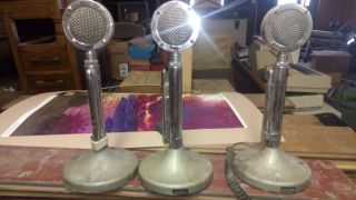 Antique Astatic D - 104 Lollipop Microphone With Stand (3 Available)