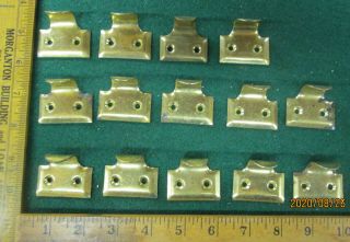 14 Vintage Brass Plated Window Lifts Or Drawer Pulls