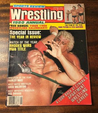 1980 Sports Review Wrestling Annual Spring Dusty Rhodes Ric Flair Harley Race