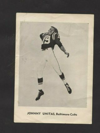 Baltimore Colts Team Issued Picture Of Johnny Unitas C 1950 
