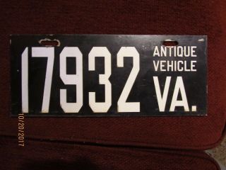 Vintage Virginia Va Antique Vehicle License Plate - - ? 1950 