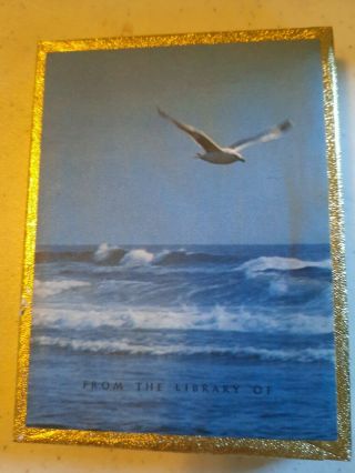 Vintage Antioch Bookplate Ocean Waves Seagull Flying Set of 43 3