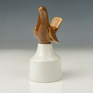 Vintage Royal Worcester Porcelain - Brown Bird Formed Pie Funnel - Boxed 3