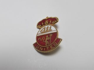 Manchester United Fc - Vintage Enamel Coffer Badge
