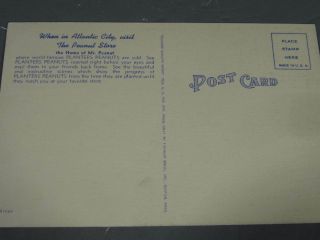 Atlantic City Jersey NJ 1940s Planters Peanut Store Vintage Linen Postcard 3