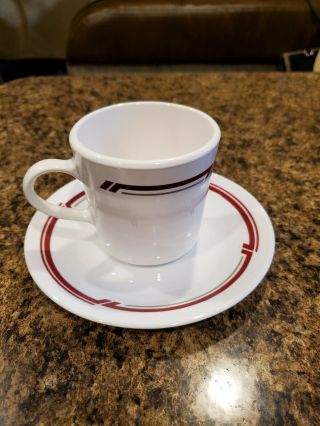 Amtrak Claytor Coffee Cup And Saucer By Corning