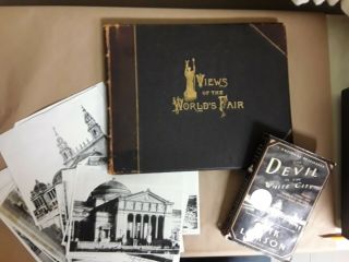 Antique Leather Bound 1883 Views Of The Worlds Fair 250 Pgs B & W Large Photos