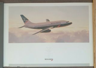 British Airways Vintage Boeing 737 - 200 Travel Shop Poster.  Ba Item