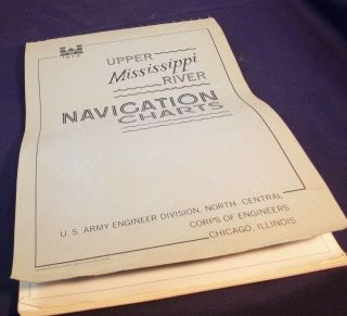Vintageupper Mississippi River Navigation Charts 1972 Army Corps Of Engineers