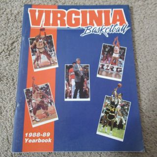 Vintage 1988/89 Virginia Cavaliers Basketball Media Guide Program Ncaa 112 Pages