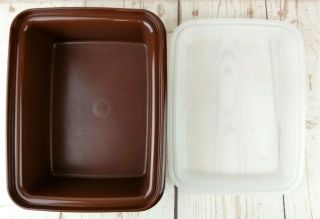 Vintage Tupperware Pack N Carry Lunch Box 1254 Brown w/Sandwich Container 670 2