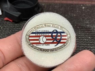 1999 National Baseball Hall Of Fame Induction “0216” Rare Stunning Press Pin.