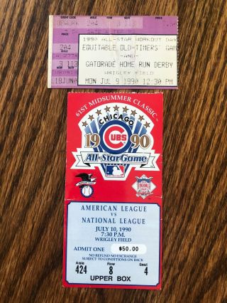 1990 Mlb All Star Game At Chicago Game Ticket Stub