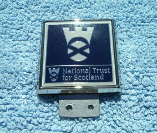 Vintage 1980s National Trust For Scotland Car Badge - Motor Bumper/grille Emblem