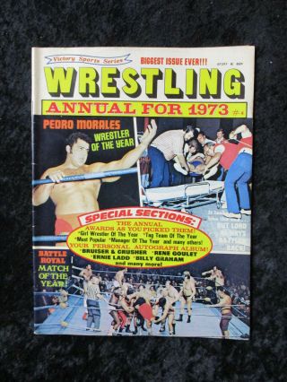 Vintage Wrestling Annual For 1973 4 Pedro Morrales Wrestler Of The Year 1118