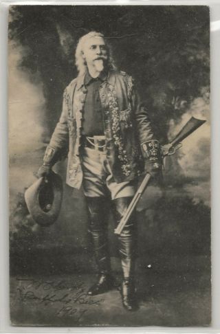 Buffalo Bill Cody With Rifle,  Vintage Postcard C.  1910