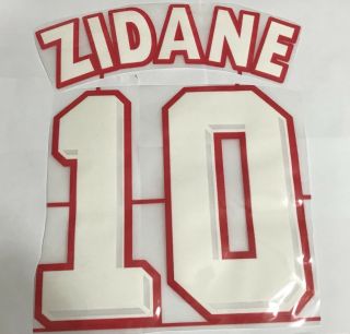 France Zinedine Zidane Number 10 1998 World Cup Home Shirt Jersey Printing