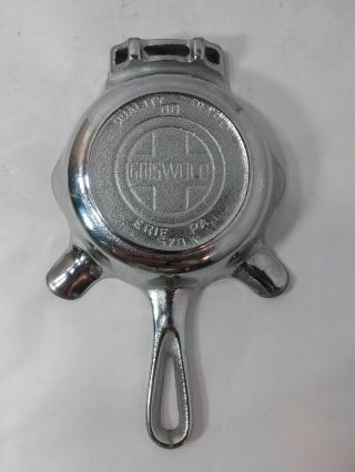 Vintage,  Old Usa Made Griswold Cast Iron Ashtray/matchbook Holder Chrome Plated