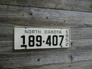 1952 North Dakota License Plate All Paint Front And Back Nd Plate