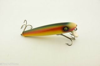 Vintage Paw Paw Pikie Minnow Antique Fishing Lure Rainbow Jj25