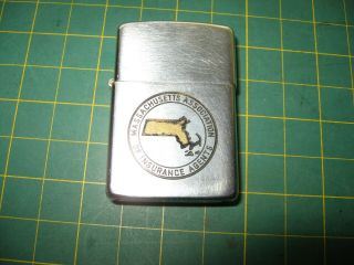Vintage Zippo Lighter Massachusetts Insurance Agent Association