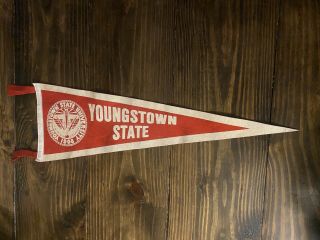 Vintage Youngstown State University Ohio Pennant 27” Long