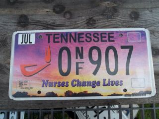 Obsolete 2010 Tennessee Nurses Change Lives License Plate 0 Nf 907