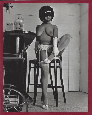 1950s Vintage Nude Photo Perky Firm Breasts Perfect Body Black Ebony Pinup Poses