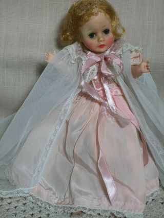 Vintage Madame Alexander Cissette Doll Nightgown Outfit & Slippers 10 " 1958