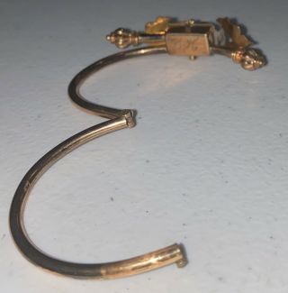 Antique Victorian Gold Filled Bracelet With Garnet Stones Lock 17 Grams 2