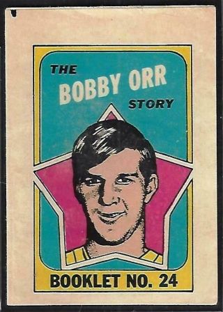 1971 - 72 Opc (o - Pee - Chee) Booklet Insert Nhl: 24 Bobby Orr,  Boston Bruins