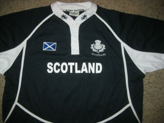 Scotland Rugby Nations Men ' s Jersey 3XL Team Vintage Navy Blue & White European 2