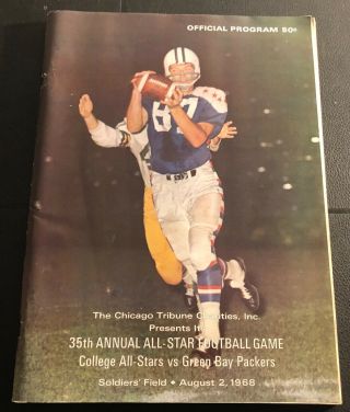 Program 1968 Green Bay Packers Vs College All Stars Soldier 