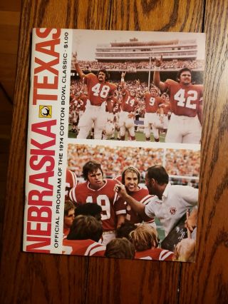 Nebraska Football 1974 Cotton Bowl Program Vs Texas