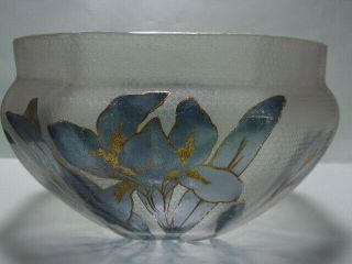 Antique Art Nouveau Style Art Glass Bowl,  