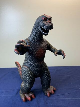 Vintage 1997 Godzilla 15” Dormei Poseable Toy Volcano Red Chest Stamped
