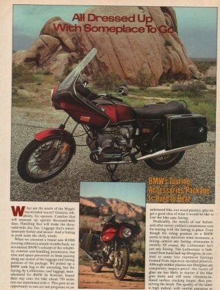 1978 Bmw R100s Touring Accessories Review - 3 - Page Vintage Motorcycle Article