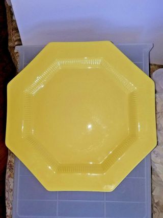 Vintage Daffodil Yellow Octagon Platter 15 In.  Independence Ironstone Interpace