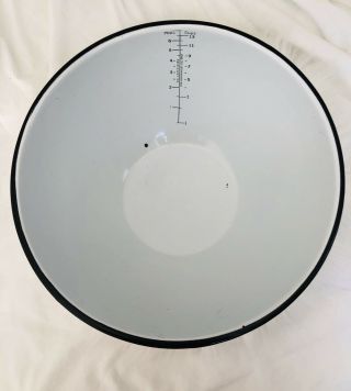 Vintage Vollrath 13 Cup White & Black Enamel Mixing Bowl Measuring Marks Inside