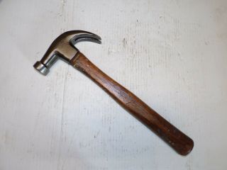 Antique Vulcan Dynamic 16 Oz Claw Hammer With 13 " Orig Hickory Handle Collector