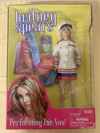✅rare Vintage Britney Spears Doll Performing For You Sailor Outfit Large Box