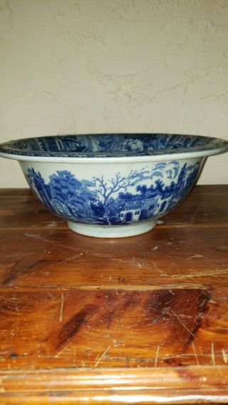 Vintage Victoria Ware Ironstone Ceramic Flow Blue Rectangular Serving Bowl Dish 2