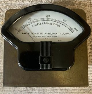 Vintage Simpson Pyrometer Instrument 0 - 400 Degrees And Wire