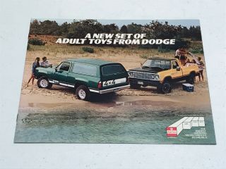 1978 Dodge Adult Toys Warlock Power Wagon Ramcharger Sales Brochure Us Ship