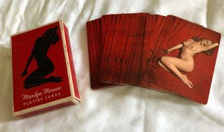 Tom Kelley Marilyn Monroe Nude Playboy Photo On Playing Cards - Full Set Vintage