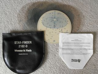 Weems & Plath Star Finder 2102 - D - W/ Case,  Star Disk,  10 Transparent Disks,  Inst
