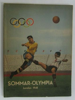 1948 London Xiv Olympic Illustrated Book In Swedish " Sommar - Olympia 1948 "