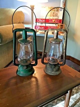 2 Antique/vintage Dietz Monarch Lanterns - Kero Lamps - Ny Usa