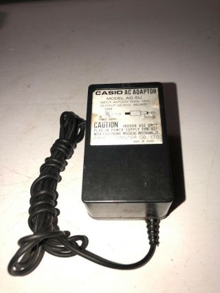 Casio Ad - 5u Power Supply Ac Adapter Vintage 9v Ct Mt Ht Hz Cz Keyboard